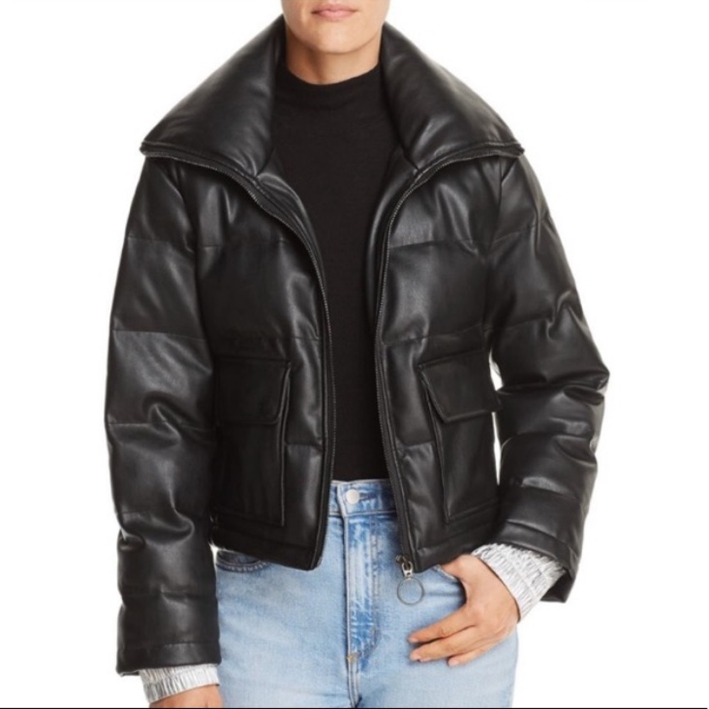 Sunset & Spring Leather Puffer